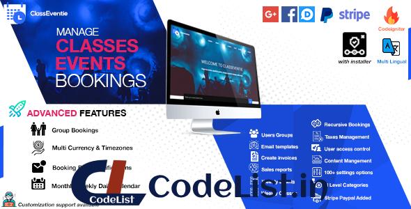 Classeventie v2.1 – Online Classes And Events Booking