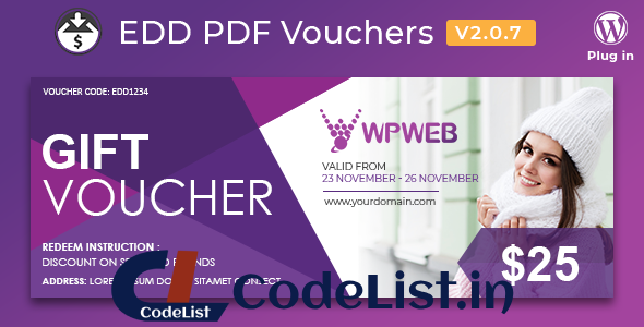 Easy Digital Downloads – PDF Vouchers v2.0.7