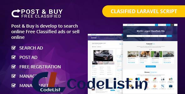 Post and Buy v1.1 – Classified Ads Listings