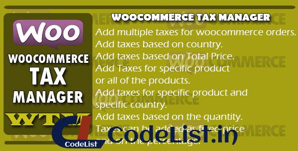 Woocommerce Tax Manager v1.1 – WTM