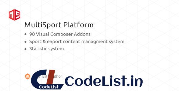 MSP v4.1.19 – MultiSport & eSport WordPress plugin with 90 Visual Composer addons