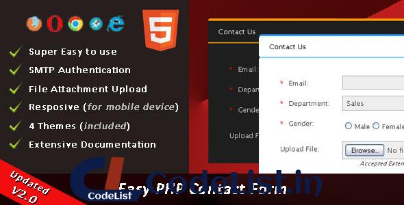 Easy PHP Contact Form Script v2.3