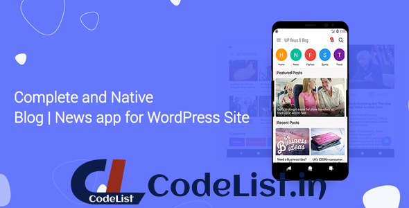 Blog and News app for WordPress Site with AdMob and Firebase Push Notification