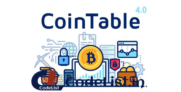 Coin Table v4.0 – Cryptocurrency Markets, ICOs & Mining CMS