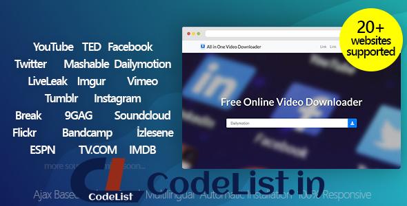 All in One Video Downloader v3.2 – Youtube and more – nulled