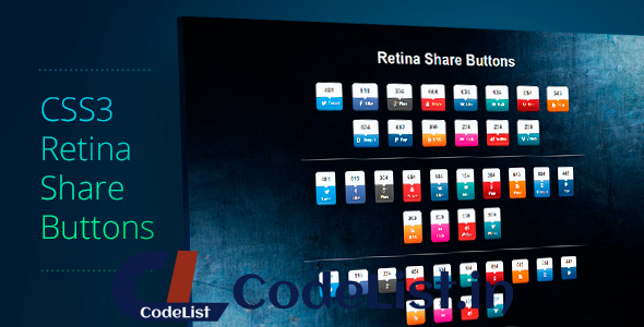 Retina Share Buttons v1.1