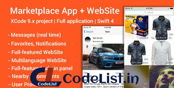 Marketplace (iOS App and Website) v1.2 – Swift 4