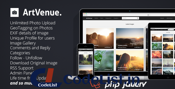 ArtVenue v5.0.9.10 – Image Sharing Community Script