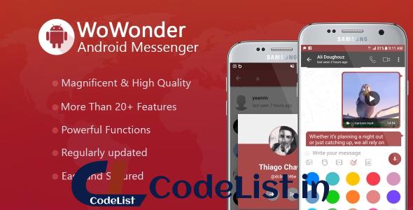 WoWonder Android Messenger v1.6.2 – Mobile Application for WoWonder Social Script