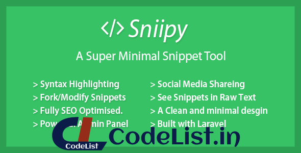 Sniipy – A Super Minimal Snippet Tool