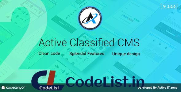 Active Classified CMS v2.0.0 – nulled