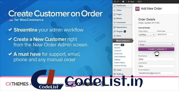 Create Customer on Order for WooCommerce v1.36