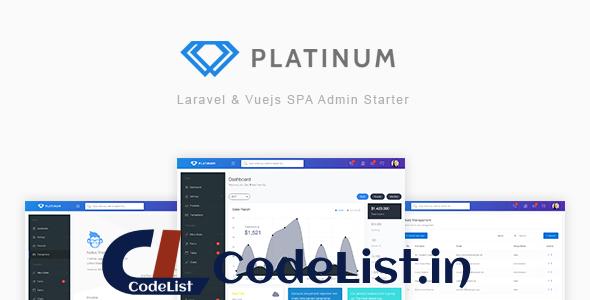 Platinum – Laravel & Vuejs SPA Admin Starter