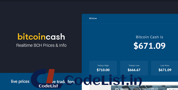 BCHLive – Realtime Prices & Info for Bitcoin Cash