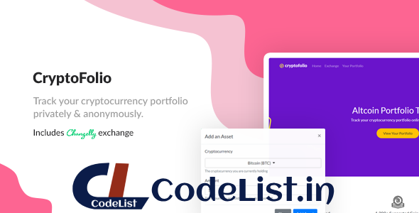 CryptoFolio – Cryptocurrency Portfolio Tracker & Exchange