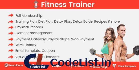 Fitness Trainer v1.6.5 – Training Membership Plugin