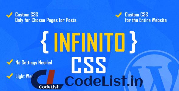 INFINITO v1.2 – Custom CSS for Chosen Pages and Posts