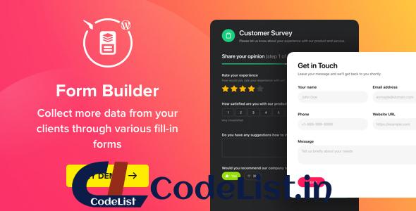 Form Builder v1.5.1 – WordPress Form plugin