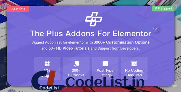 The Plus v1.1.0 – Addon for Elementor