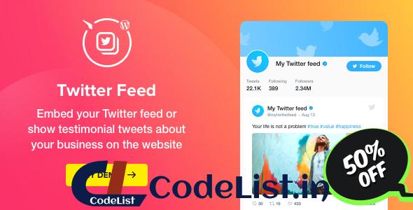 Twitter Feed v1.4.0 – WordPress Twitter Plugin