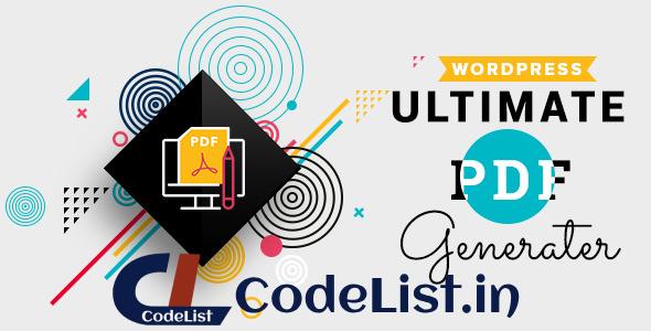 WP Ultimate PDF Generator v1.0.9