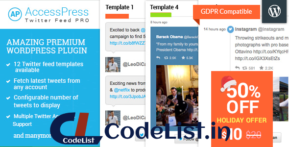 AccessPress Twitter Feed Pro v1.1.6