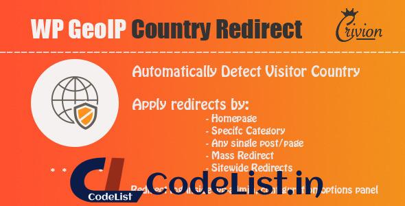 WP GeoIP Country Redirect v3.9