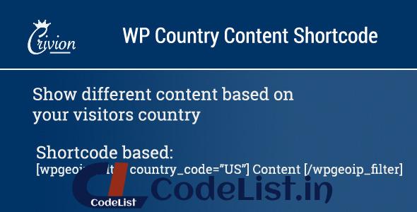 WP Country Specific Content v1.1