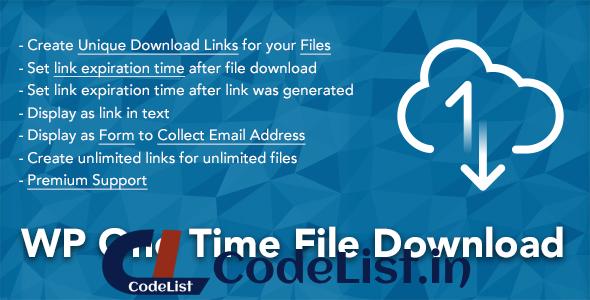 WP One Time File Download v2.6.3