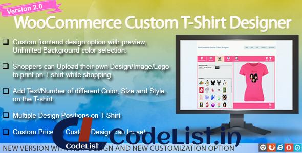 WooCommerce Custom T-Shirt Designer v2.0.8