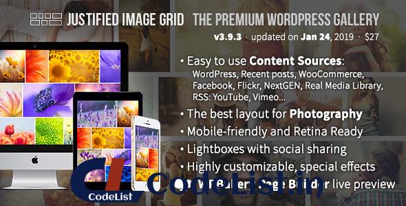 Justified Image Grid v4.4.1 – Premium WordPress Gallery