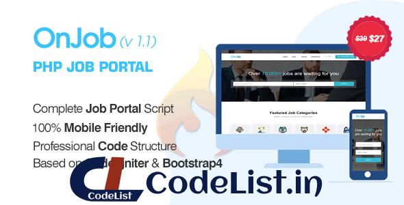 OnJob v1.1 – PHP Job Portal Application