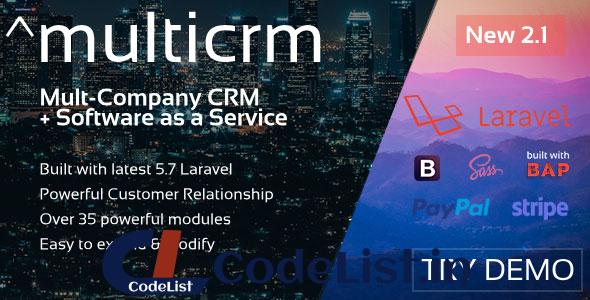 Multicrm v2.1 – Powerful Laravel CRM +Front End Software As A Service