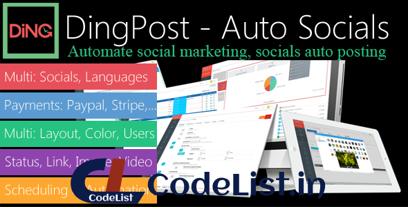 DingPost v1.3.4 – Social Auto Poster, Auto Scheduler & Marketing Solutions