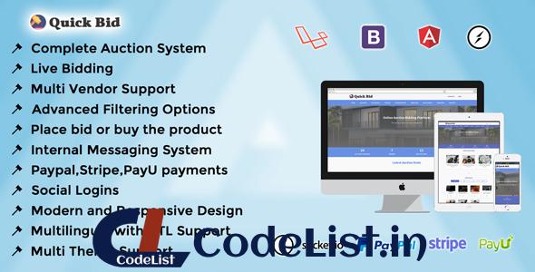 AuctGlobal – Live Auction Laravel Script