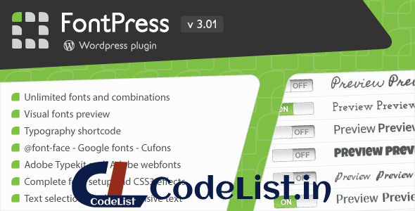 FontPress v3.4.1 – WordPress Font Manager