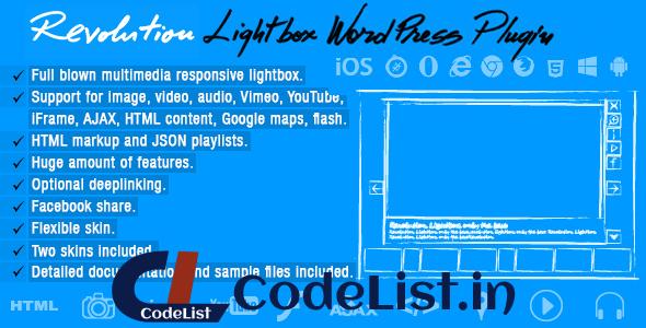 Revolution Lightbox WordPress Plugin v1.2