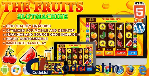 Slot Machine The Fruits – HTML5 Casino Game