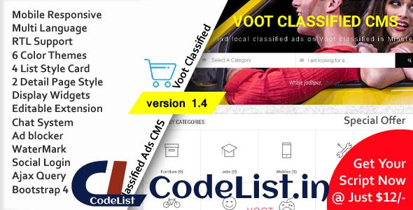 Voot Classified v1.4 – Classified Ads CMS