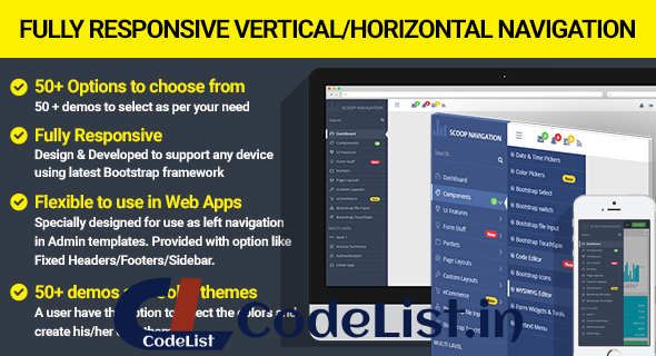 Dropdown Sidebar Menu – Responsive Bootstrap Navigation