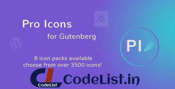 Pro Icons for Gutenberg WordPress Editor v1.0.0