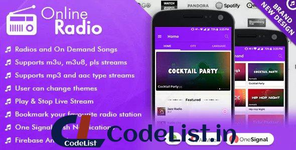 Online Radio With Material Design