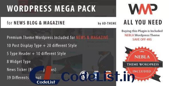 WP Mega Pack for News, Blog and Magazine v1.0