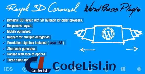 Royal 3D Carousel v1.1 – WordPress Plugin