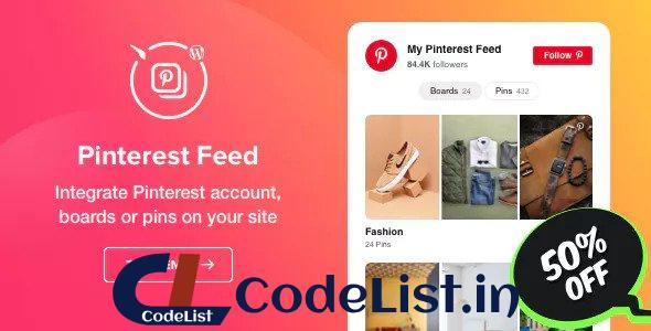 Pinterest Feed v1.2.0 – WordPress Pinterest Feed plugin