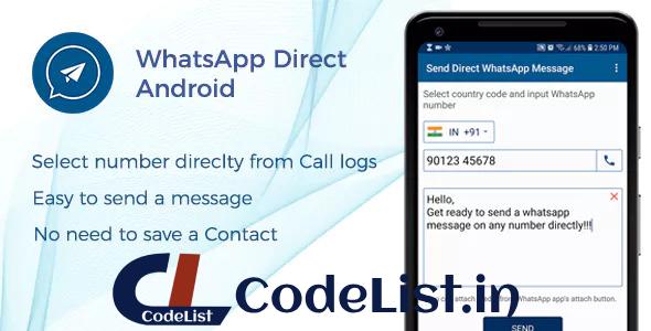 WhatsApp Direct – Send Message Without Contact Android Code