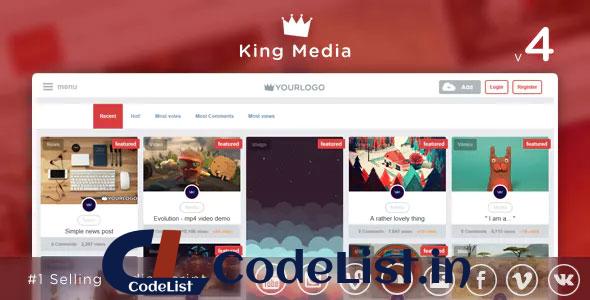 King Media v4.1 – Viral Video, News, Image Upload and Share – nulled