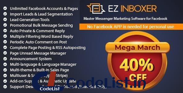 EZ Inboxer v7.0.2 – Master Messenger Marketing Software For Facebook – nulled