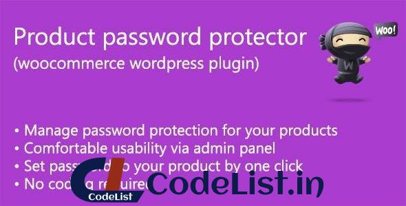 Product password protector (woocommerce) v1.6