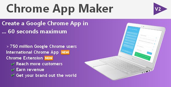 Chrome App Maker v2.0 – Make Chrome Extension within 1 minute